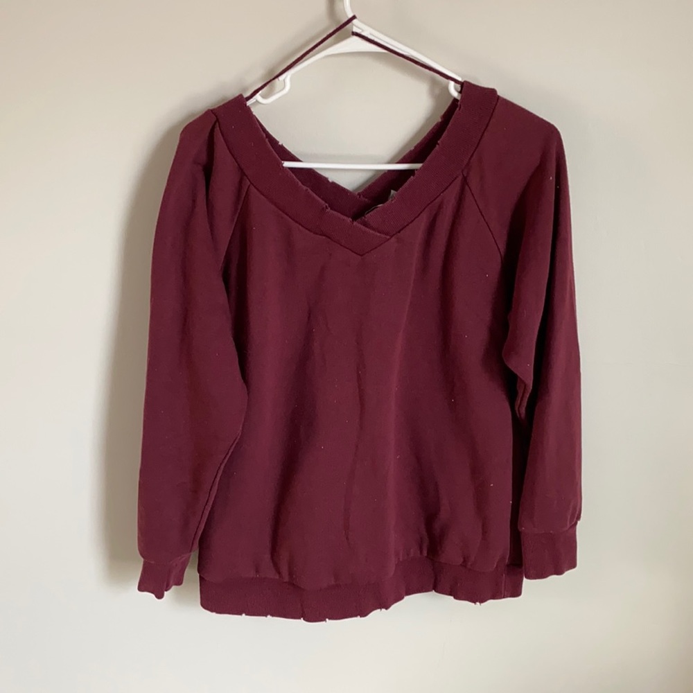 Distressed sweatshirt